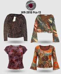 Y2k earthy tone tops WR-2618