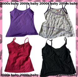 Y2k strappy cami tops-317