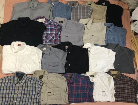 Men’s Levi’s, Lee, Wrangler Shirts full sleeve -53pcs