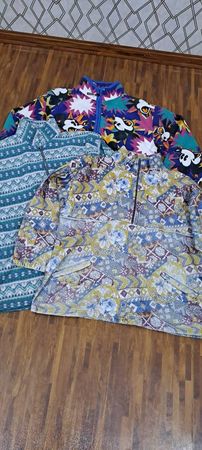 Men's crazy/clourful print fleece