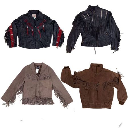 Y2k Fringe jacket , (f-733)