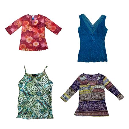 Y2K lace and Mesh tops , (RX-055)