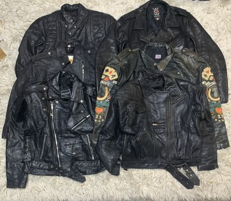 Leather biker jackets