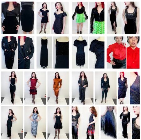 Gothic Black Vintage dresses Tops Goth 20 pieces