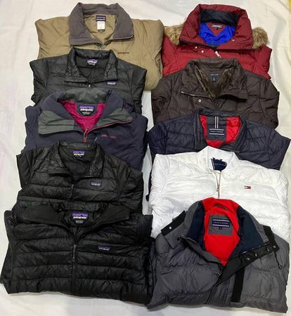 Patagonia and Tommy Hilfiger Puffer Jackets, 16 Pieces