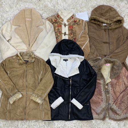 European Bale Y2K Shearling Winter Jacket Mix  (25pics  .#21)