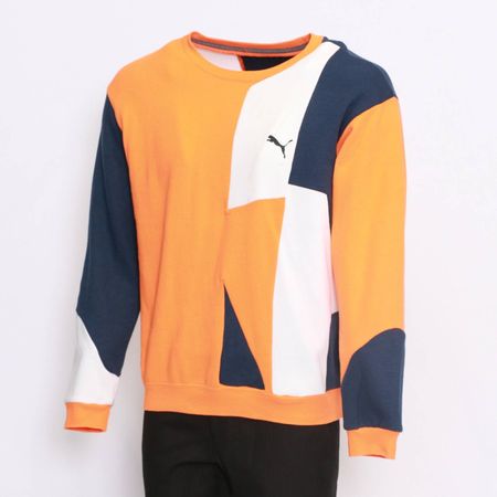 TK1185 Sweatshirt Unisexe Retravaillé avec Insert Contrasté Fabriqué à partir de Sweatshirt Non Marqué.