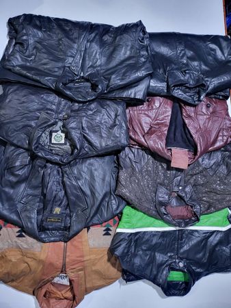 Men Leather Jacket 8 Pcs