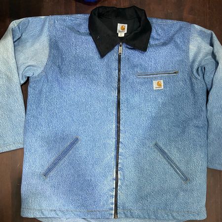 Custom handpick 44 carhartt reworked jacket including 20 hooded in denim and new cloth