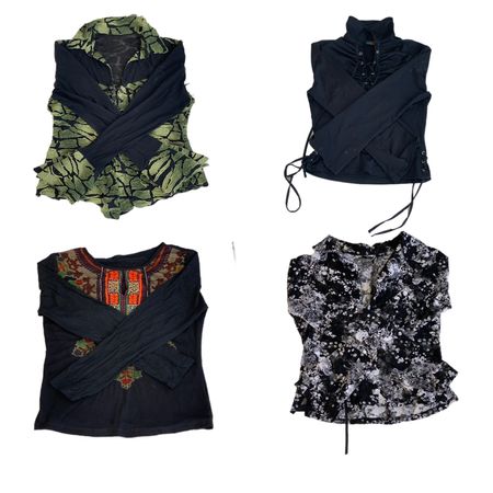 Gothic Style Full Sleeves Y2K Tops(SS-033)