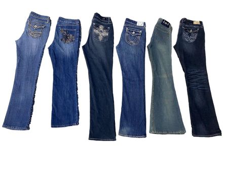 Bestseller Y2k Mixed Brand Unique Flare/Straight Leg Jeans - 15 Pcs