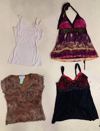 Y2k Statement Mixed Tops , (F-882)