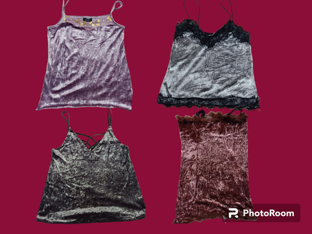 Beautiful & Fancy Velvet Y2K Camisole Top