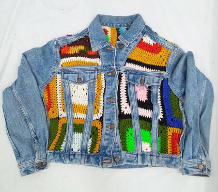 CR1106 Vestes Poncho en Jean Revalorisé et Crochet - 25 Pièces