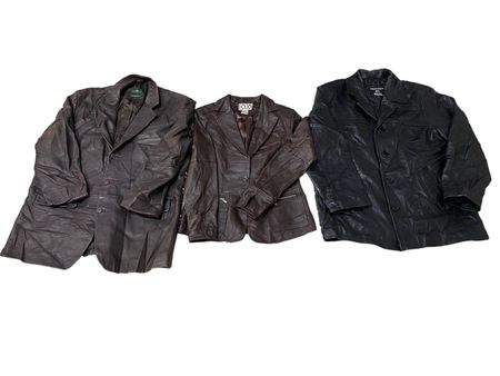 Veste en cuir vintage des années 90 mélangée - 10 pièces