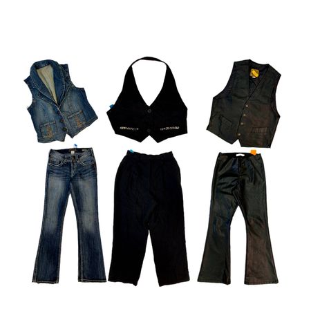 Y2K Denim, Leather Coord Mix , (RX-181)