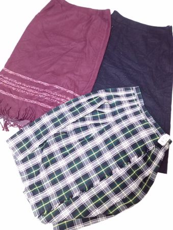 Y2K Vintage Old Style Wool Skirts 10 Pcs