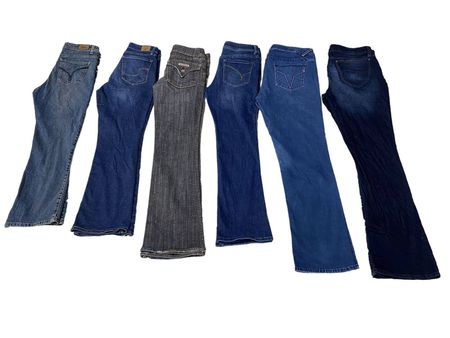 Y2k Light Embroided Unique Flare Leg Jeans - 14 Pcs