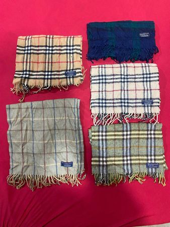 Y2K Clueless Style Burberry Muffler Scarves 5 (Pcs)