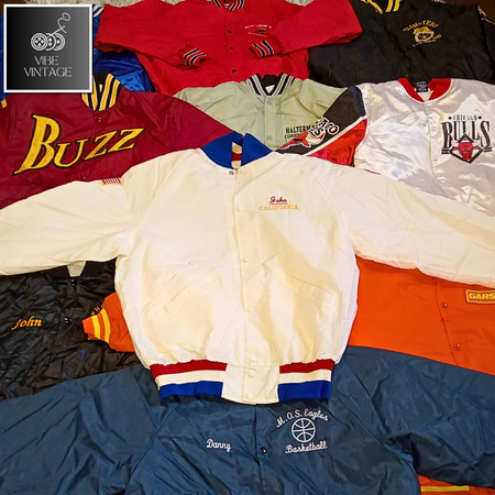 BASEBALL VINTAGE NYLON JACKETS - 27 PCS