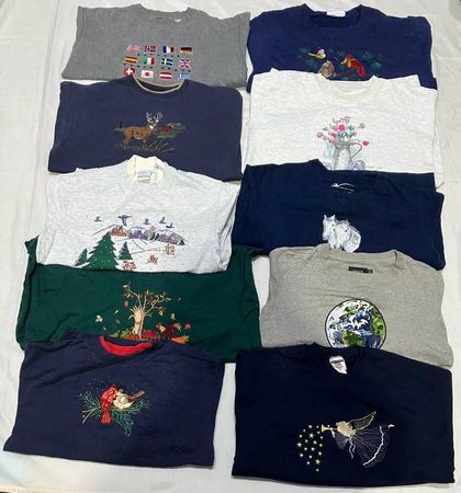 Birds,animals and scenery embroidered  sweatshirt  20 pieces