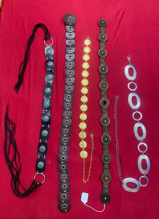 Y2K Unique Boho Disc Belts 5 Pcs