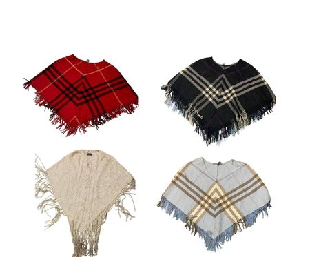 Y2K Clueless Style Burberry Ponchos (6 Pcs)