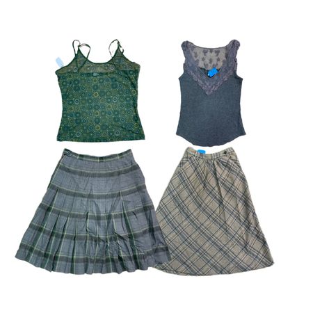 Y2K Tops and Tartan skirts Mixed , (RX-229)
