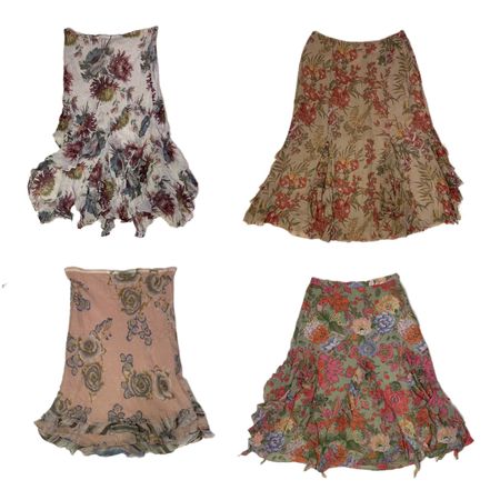 Y2K Flowy Summer skirts (F-938)
