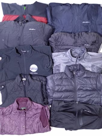 Eddie Bauer Puffer, windbreaker And Shall Jackets 10 Pcs