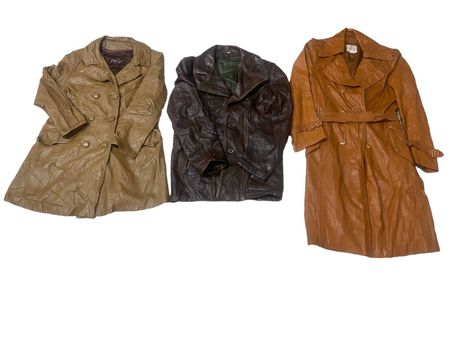 90s Vintage Leather Blazer Jackets - 12 Pcs