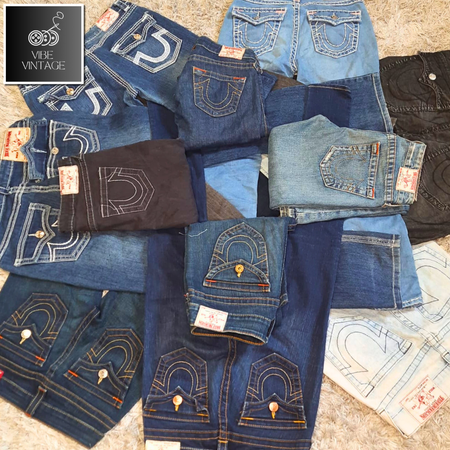 Y2K CLASSICAL DESIGN TRUE RELIGION JEANS - 20 PCS