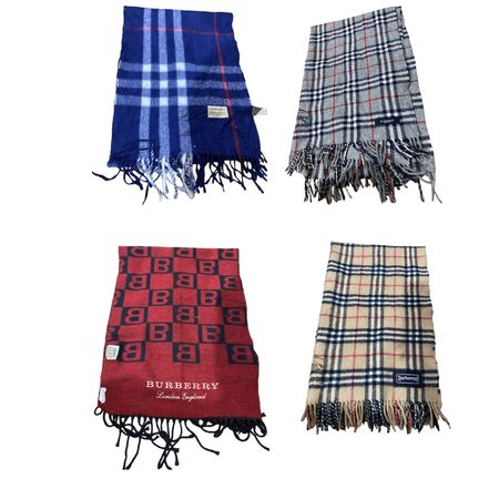 Authentic 90’s classic Burberry Muffler Scarves (10 Pcs)”