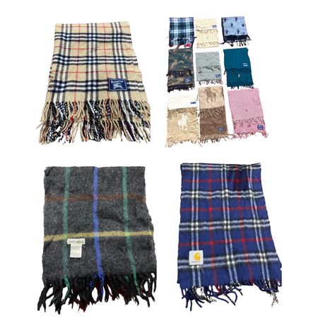 Orignal Burberry, Ralfh Lauren, Carhartt & Lacoste Scarves