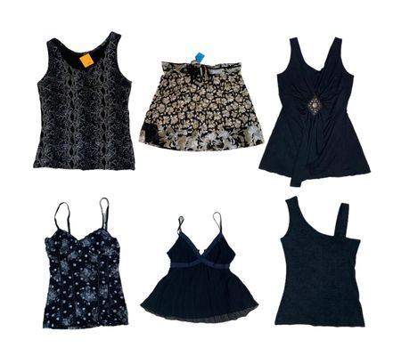 Y2K black Tops ,(RX-284)