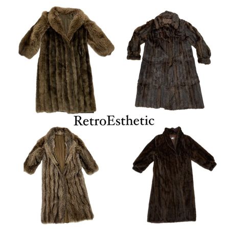 Vintage/Y2K 2024 Fur Long Coat (DR-094)