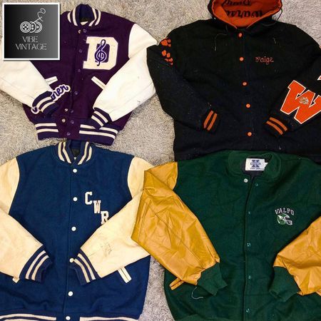 VINTAGE BASEBALL STADIUM VARSITY JACKETS - 6 PCS