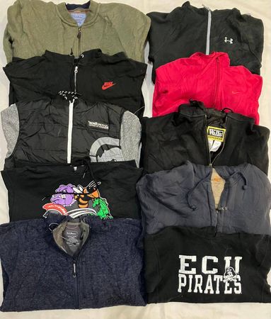 Nike, Tommy Hilfiger, L.L. Bean, Champion, Timberland, Russell, Gildan, Ecko, Walls, Under Armour, JanSport, Jerzees, Fruit of the Loom Sweatshirt Hoodie - 20 Pieces