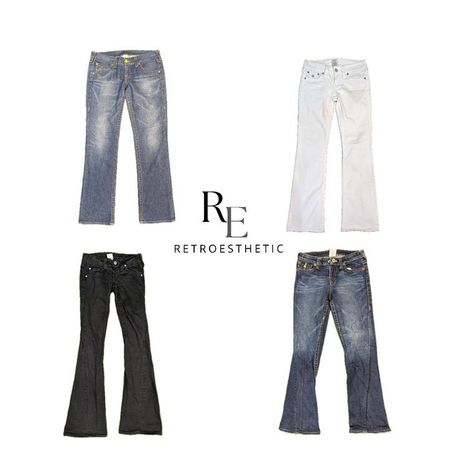 Y2K Flared Branded Jeans True Religion (DR-034)