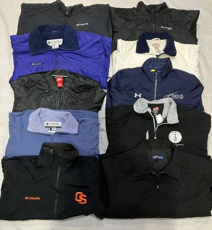 Columbia, Champion, Under Armour, Nike, L.L.Bean, Reebok, Dickies Jackets 12 Pieces