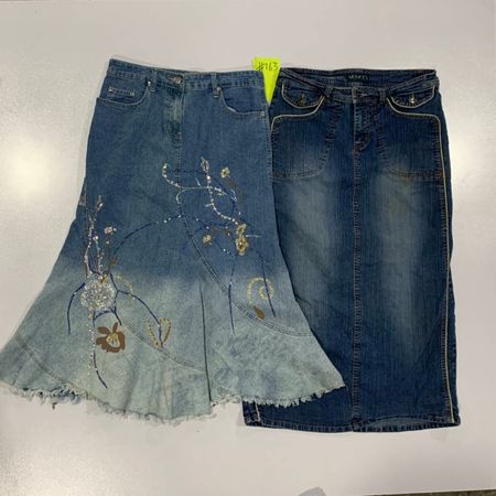 Y2K 2024 Bella Hadid Long Denim Maxi Skirts (#163)