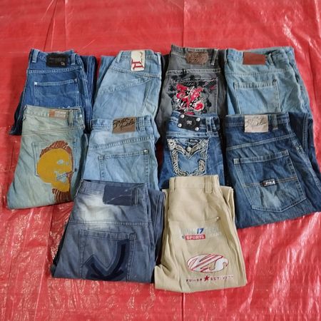 10 pieces embroidered jeans available DM for order