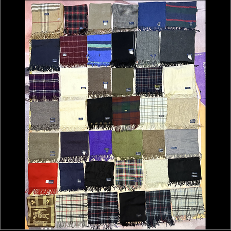 Original Burberry/ polo/ barbour/ lacoste scarves 53 pieces