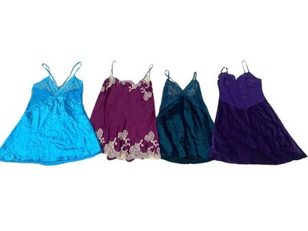 Y2K Italian Bale Dark Color Slip Dresses Mix - 18 Pcs