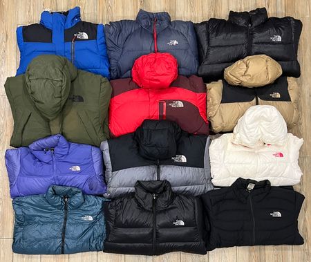 Branded The North Face Puffer Jackets 700 800 900 - 13 Pieces