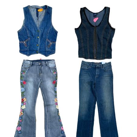 Y2k Girly Denim Coords Y2k 2024(RX-354)
