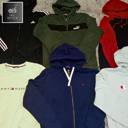 「MIX BRANDED SWEATSHIRTS & HOODIES - 23 PCS」