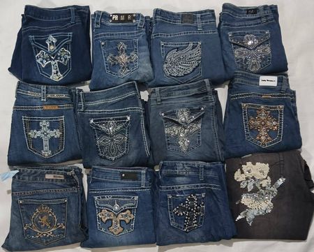 Y2K women flared bootcut embroidery jeans  20 pieces