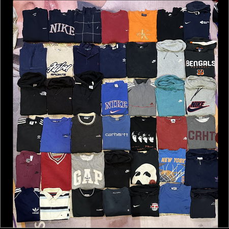 Ensembles vintage authentiques de sweats et de sweats à capuche de marque - 42 pièces