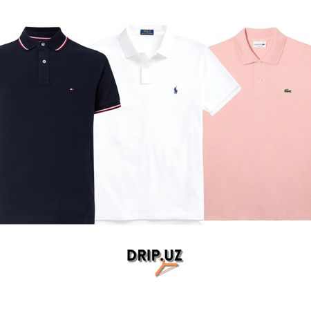 Top brands mix polos - Ralph Lauren, Fred Perry, Fila, Lacoste, Tommy.